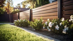 a welcoming home with a beautiful new wooden fence surrounding the house on a bright and sunny day. The exterior of your home and wood fence in all its glory